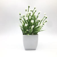 6 piezas plantas artificiales, pequeñas plantas artificiales en maceta, plantas artificiales de plástico para dormitorio, baño, cocina, hogar, decoración interior con maceta, plantas falsas de - details 3