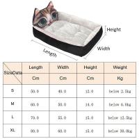 Camas de dibujos animados para Mascotas, sofá lavable para cachorros y gatos pequeños y medianos, suministros para Mascotas, perrera para Chihuahua y Bulldog, Invierno - details 0