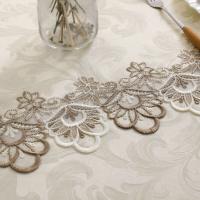 Battilo Ence mesa de comedor rectangular floral blanco bordado mantel impermeable, boda, fiesta, hogar - details 14
