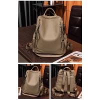 Mochila De piel auténtica para mujer, bolso de viaje de alta calidad, informal, de hombro, 2023 - details 3