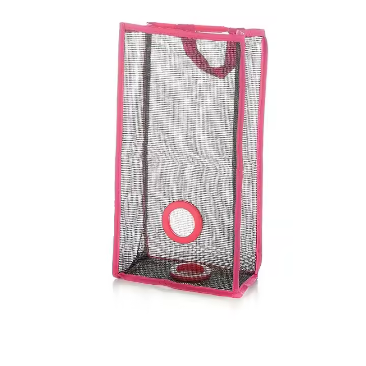 Soporte de bolsa de plástico para cocina, dispensador de bolsas de pared para compras, agujeros de acceso, organizador de basura - 1