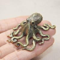 Escultura de pulpo de latón, figuritas de animales innovadoras y creativas, modelo de pulpo exquisito simulado, adorno para oficina - details 2