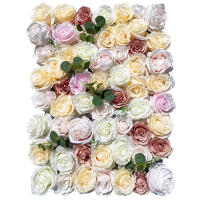 Paneles de flores artificiales para pared, telón de fondo para Banque, fiesta de boda, decoración del hogar, 12 piezas, 15,75x23,62x0,79 pulgadas - details 4