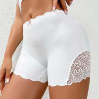 Pantalones cortos de seguridad suaves sin costuras con borde de encaje para mujer, medias cortas transpirables de seda de hielo Modal, ropa interior - details 1