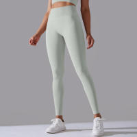 Pantalones de yoga sin costuras para mujer, ropa deportiva Fiess, leggings de cintura alta, pantalones de ejercicio para correr, 11 colores - details 32
