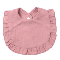 Babero de gasa para niños y niñas, algodón puro, color caramelo, cómodo babero para Saliva, toalla de Saliva de encaje de color sólido para bebé, productos para bebé - details 8
