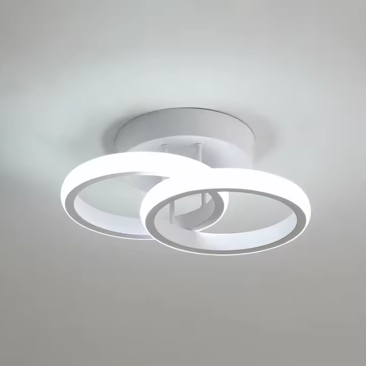 Luz de Techo LED Moderna Lámpara de Techo de Acrílico 20W Diseño de Anillo Creativo - 1