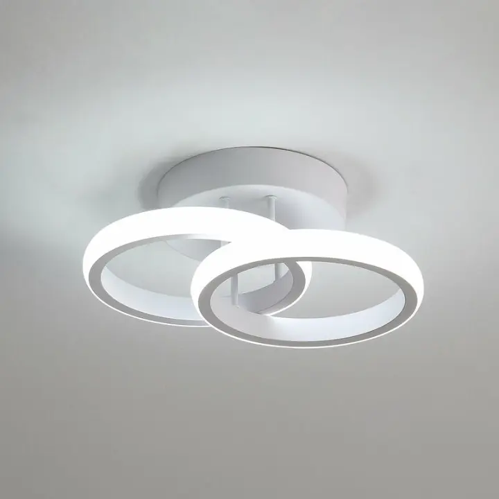 Luz de Techo LED Moderna Lámpara de Techo de Acrílico 20W Diseño de Anillo Creativo - 1