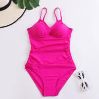 Traje de Baño de Una Pieza Sexy sin Espalda con Volantes Material de Poliéster - details 17