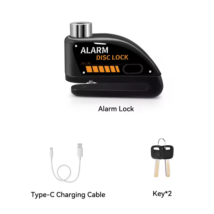 Elepow-sistema de alarma antirrobo para bicicleta, accesorio de bloqueo de freno de disco, recargable, 120dB - 1