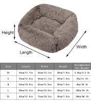 Cama de Mascotas de Peluche Cálida para Invierno Tamaño Rectangular Pequeño Mediano Grande - details 0