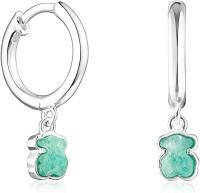 Pendientes de Plata de Primera Ley para Mujer con Motivo de Oso, Elegantes y Diferentes, Colección Cool Color - details 1
