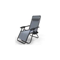 Silla de Jardín Plegable Tumbona Reclinable con Soporte para Bebidas y Reposacabezas Extraíble - details 7
