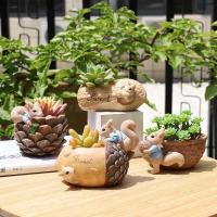 Planta animal jugosa de resina en forma de ardilla ETA, jardín ETE, decoración de escritorio ETA - details 0
