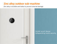 Mirilla electrónica puerta Timbre inalámbrico exterior impermeable con camara - details 6