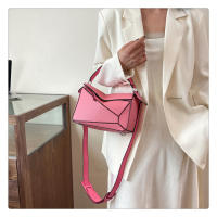 Bolso de mano con patrón de lichi, bandolera de hombro, gran capacidad, geométrico, rompecabezas francés, nuevo - details 5