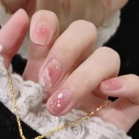 Caja de 24 piezas uñas removibles estilo corto parches uñas postizas uñas tabletas - details 82