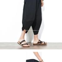 Pantalones Cortos de Lino para Hombre en Verano Estilo Étnico de Nailon, Moda de 9 Pulgadas, Ropa Casual de Fibra de Poliéster y Algodón para Adultos - details 2