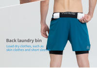Pantalones cortos deportivos AONIJIE F5102 para hombre con secado rápido preventión de malos de vestuario para correr gimnasio fútbol tenis - details 18
