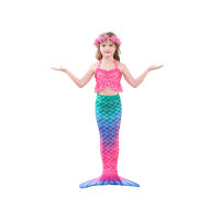 Traje de baño de cola de sirena para niñas, traje de baño de sirena para niños, aleta para Cosplay de Halloween, ropa de playa - details 4