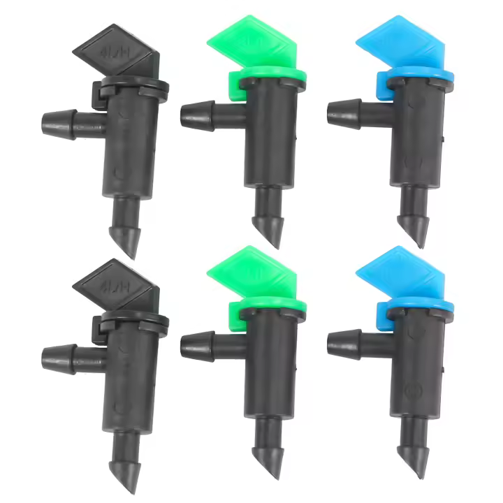 Emisor de goteo de 90 piezas, goteros de riego de bandera de jardín en 3 tamaños, 1 GPH, 2 GPH, 4 GPH por hora para riego de árboles y arbustos - 1