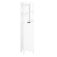 SoBuy Armario de Baño Mueble Baño Auxiliar Organizador con 1 Comportamiento Abierto y 2 Puertas 70 x 35 x 90 cm Blanco BZR121-W ES - details 7