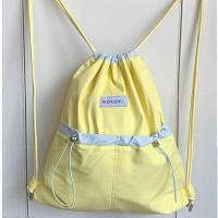 Mochilas con cordón de estilo coreano, diseño de nicho de Color contrastante, bolso de nailon suave y ligero, bolso de hombro de Color sólido de gran capacidad - details 7