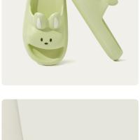 Zapatillas de conejo de dibujos animados, chanclas de casa con parte inferior gruesa de verano, cómodas sandalias unisex suaves - details 3