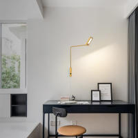 Lámpara de Pared Dimmable Sustavely Ajustable para Dormitorio, Oficina Luz de Pared Dorada Mate - details 10