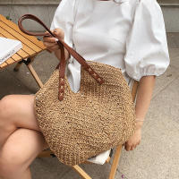 Bolso de mano de paja de gran capacidad para Mujer, Bolso de hombre, informal, de viaje, de mimbre, para Playa y Verano - details 22