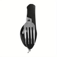 Spork multifuncional, cuchillo plegable desmontable, tenedor y cuchara, cómodas villas al aire libre, adecuado para acampar - details 4