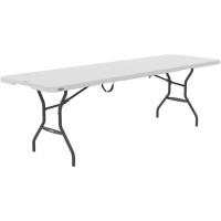 Mesa rectangular plegable blanco efecto granito 185x76x74 cm (92105) - details 10