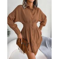 Vestido de blusa de mujer con mangas abullonadas, vestidos de manga larga para mujer, cintura asimétrica, elegante y hermoso - details 27