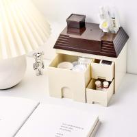 Bonito soporte desmontable para bolígrafos de casa pequeña, caja de almacenamiento de escritorio Kawaii de plástico, contenedor de artículos diversos para escritorio, maquillaje - details 3