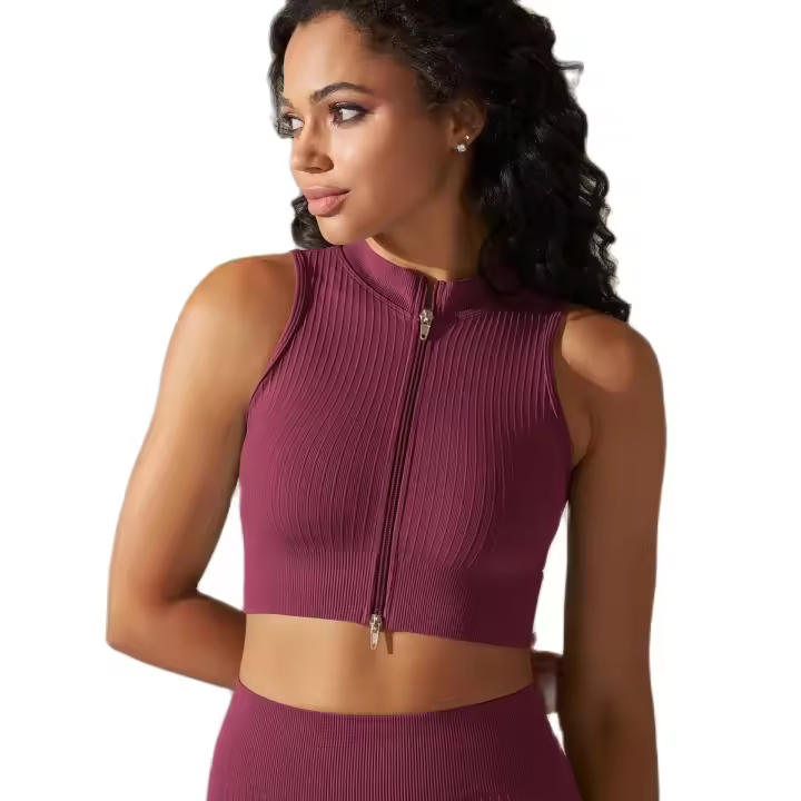 Chaleco Deportivo sin Mangas Chaleco de Yoga Elástico para Mujeres Chaleco de Entrenamiento sin Mangas Chaleco de Correr - 1