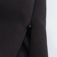 OUWU Tops de Diamantes de Imitación para Mujer Corte Cremallera en Blanco y Negro Sin Mangas - details 11