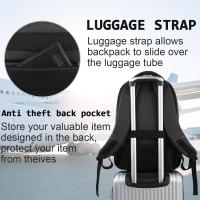 Moqueta Delgada y Resistente Antirrobo para Portátil con Puerto de Carga USB, Bolso de Viaje Empresarial Resistentes al Desvanecimiento para Hombres y Mujeres, Apta para Portátiles de 39.62 cm, Correas Ajustables, Múltiples Compartimentos - , Funda para - details 4