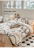 Juego de ropa de cama de algodón de alta calidad, funda de edredón individual, doble, tamaño Queen, juego de ropa de cama con estampado - details 2