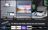 Proyector LCD 4K Q6 Potente, 1080P, Soporte HDMI, Control Remoto, Hazte con él en Casa - details 5