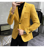Traje de Abrigo de Piel de Ciervo de Alta Calidad Ajuste Delgado, Moda de Negocios Casual, Botón Único - details 25