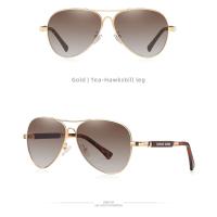 Gafas de sol de aleación polarizadas con gradiente para hombre y mujer, gafas de sol de piloto, gafas de sol con espejo - details 13