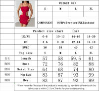 Vestido rojo jujube de mujer falda corta hueca en la cintura - details 0