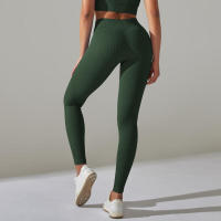 Pantalones deportivos de cintura alta sin costuras para yoga para mujer para hacer ejercicio y correr - details 41