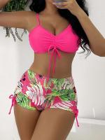 Bikinis con cordón frontal, cintura alta para mujer, bañadores de mujer, bañador para nadar, ropa de playa 2025 - details 48