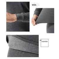 Conjunto de ropa interior térmica de invierno para hombre, paneles cálidos con forro polar de algodón suave, conjunto superior e inferior, pijamas de ropa térmica - details 9