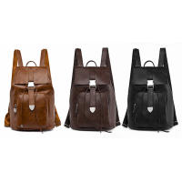 Mochila de viaje ligera de gran capacidad, Mochila De Cuero Flapover para libros, revistas y portátiles - details 1