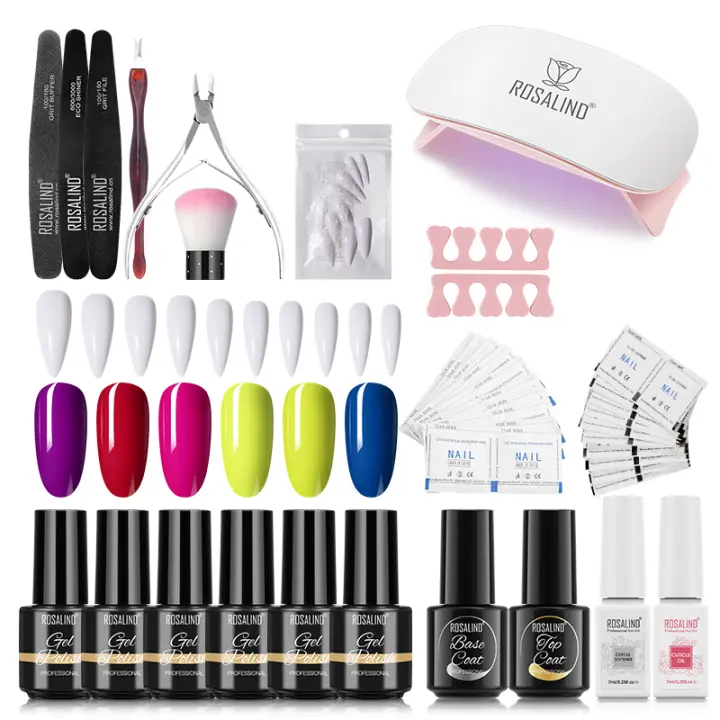 ROSALIND-Conjunto de esmaltes en Gel para uñas, herramientas de manicura, conjunto completo, para Semi permanente, necesita UV LED - 1