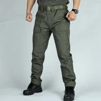 Pantalones de secado rápido para hombre, pantalones impermeables para exteriores, pantalones elásticos ligeros para trabajo, senderismo, viajes, verano - details 1