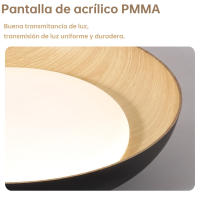 Hogar inteligente, decoración de interiores, techo, control remoto, luz de techo LED de madera inteligente para dormitorio y sala de estar. - details 7