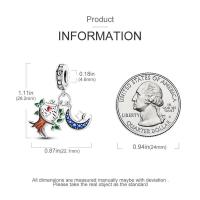 Pulsera de plata con cuentas azules de Luna, casa del árbol del amor, adecuada para hacer joyas, diseño de pendientes de circonia - details 3